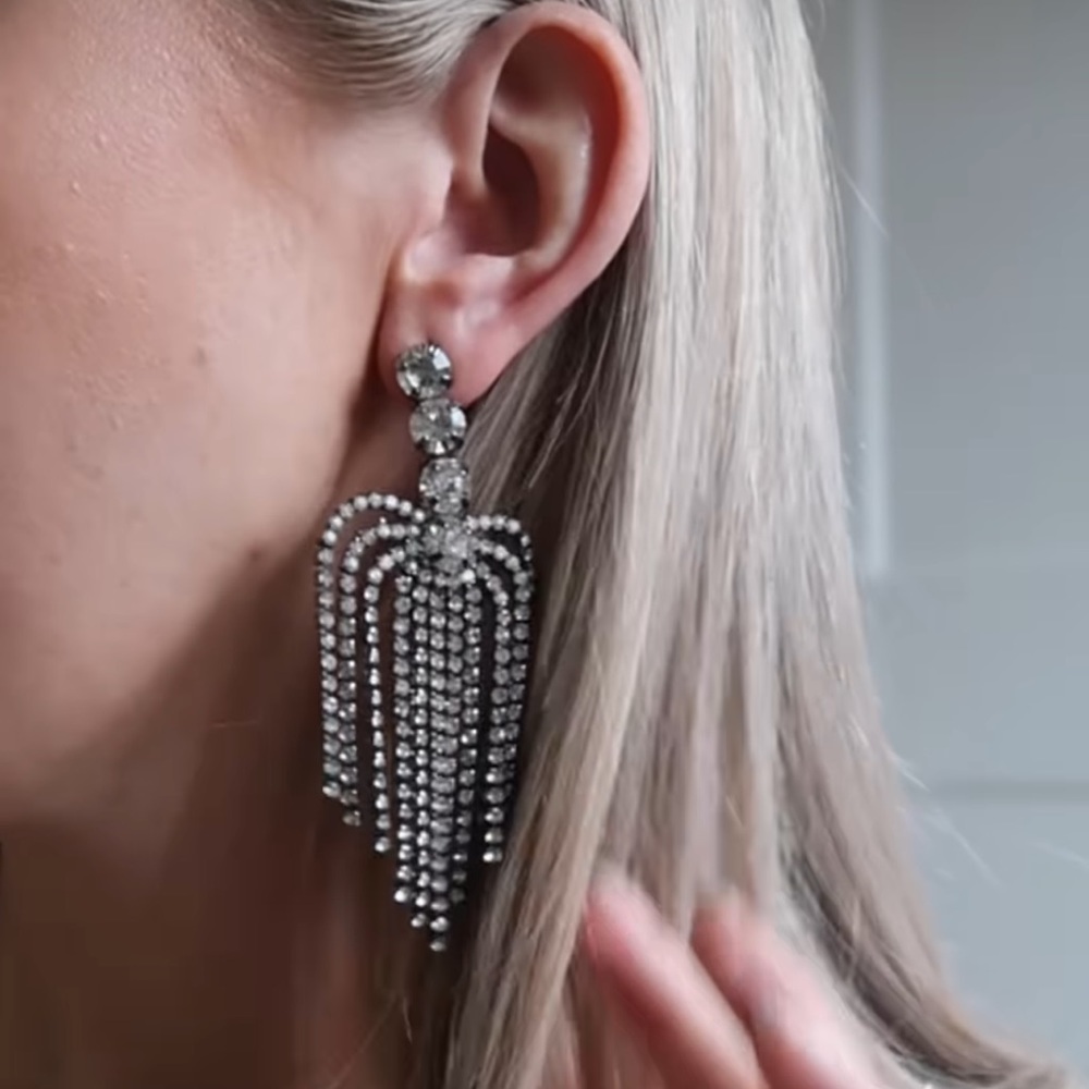 ZARA NWT Blogger’s Fav Sparkly Earrings. - Picture 4 of 11